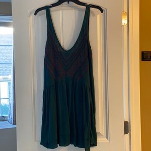 Deep Sea Blue Embroidered Tunic